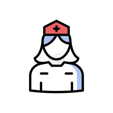 Illustration for Nurse icon vector illustration - Royalty Free Image