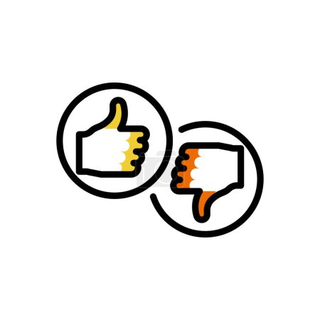 Illustration for Like and dislike icon, web simple illustration - Royalty Free Image