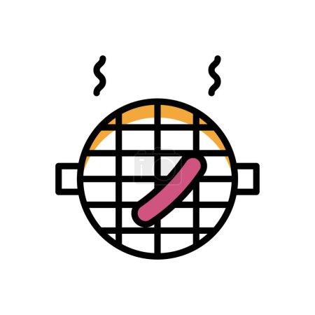 Téléchargez les illustrations : Illustration vectorielle d'icône de saucisse - en licence libre de droit