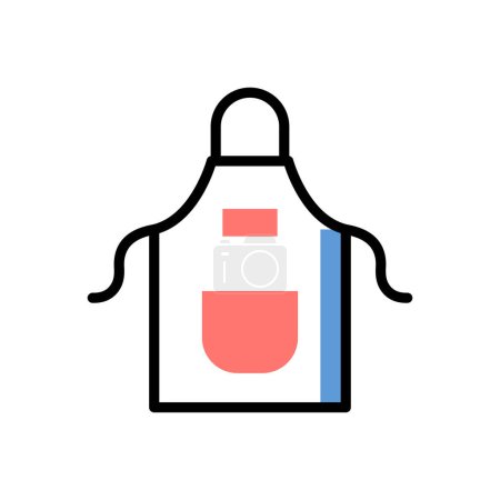 Illustration for Apron icon vector illustration - Royalty Free Image