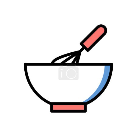 Illustration for Bowl icon vector illustration - Royalty Free Image