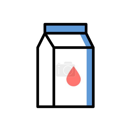 Téléchargez les illustrations : Icône de lait illustration vectorielle - en licence libre de droit