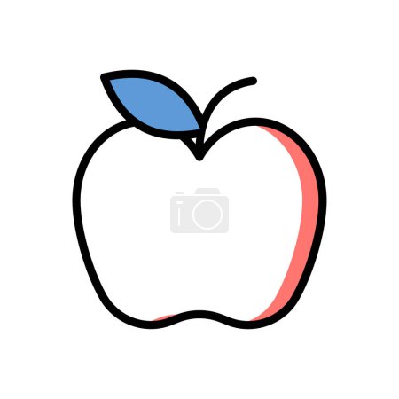 Ilustración de Icono de manzana vector ilustración - Imagen libre de derechos