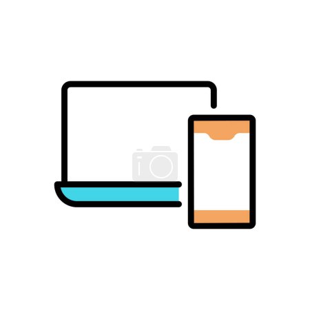 Ilustración de Laptop modern icon, vector illustration - Imagen libre de derechos
