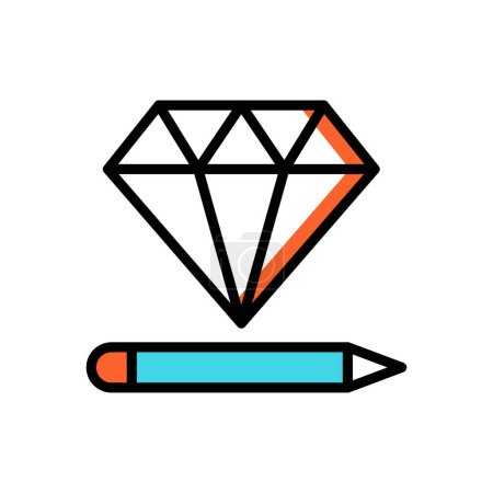 Téléchargez les illustrations : Diamond modern icon, vector illustration - en licence libre de droit