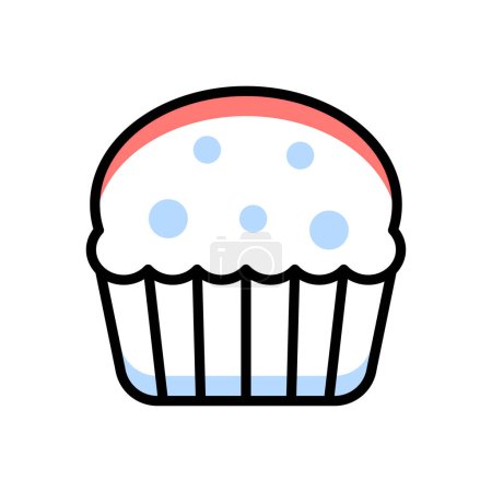 Téléchargez les illustrations : Muffin icône moderne, illustration vectorielle - en licence libre de droit