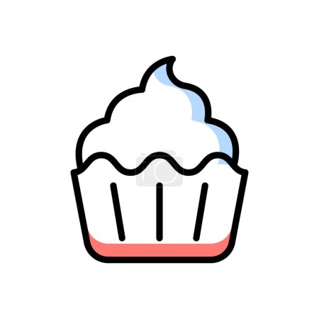 Téléchargez les illustrations : Muffin icône moderne, illustration vectorielle - en licence libre de droit