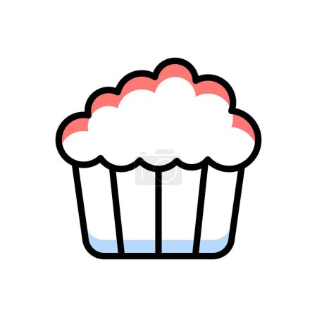 Téléchargez les illustrations : Muffin icône vectoriel illustration - en licence libre de droit