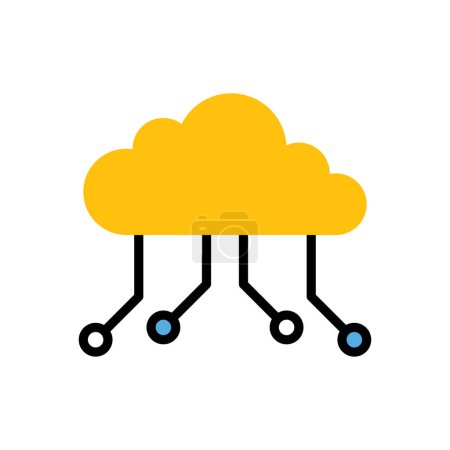 Illustration for Cloud modern icon, vector illustration - Royalty Free Image