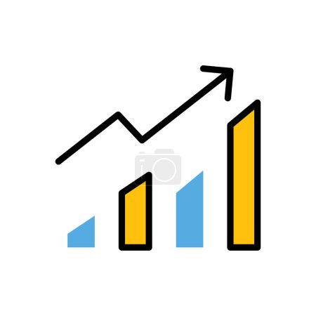 Illustration for Graph modern icon, vector illustration - Royalty Free Image