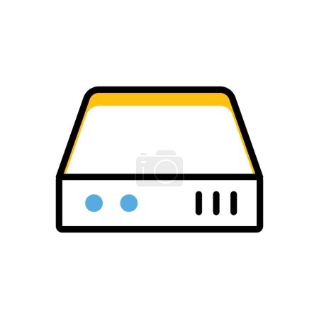 Illustration for Device flat icon, vector illustration - Royalty Free Image