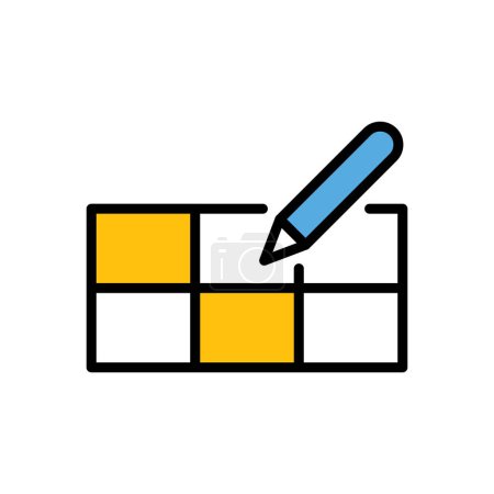 Illustration for Grid flat icon, vector illustration - Royalty Free Image