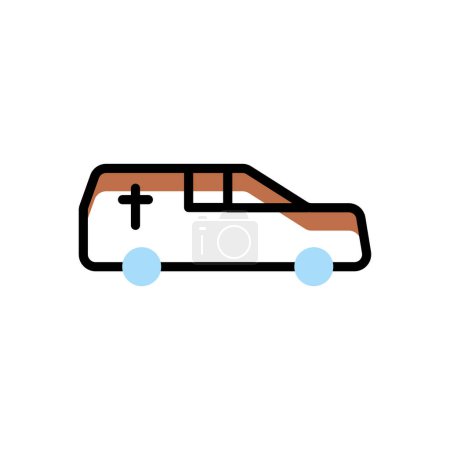 Illustration for Car  flat icon, vector illustration - Royalty Free Image