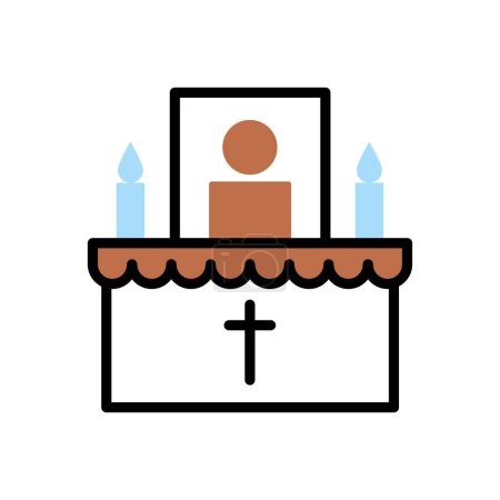 Téléchargez les illustrations : Memorial icon vector illustration - en licence libre de droit