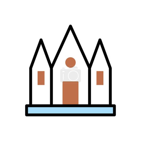Illustration for Church icon vector illustration - Royalty Free Image