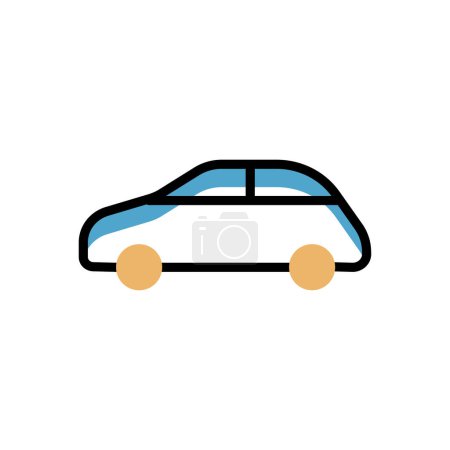 Téléchargez les illustrations : Illustration vectorielle d'icône de voiture de livraison - en licence libre de droit