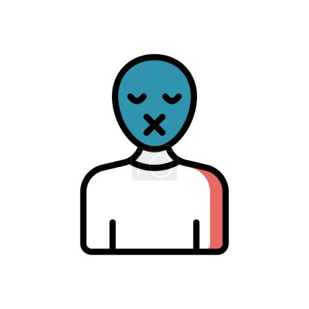 Illustration for Mute flat icon, vector illustration - Royalty Free Image