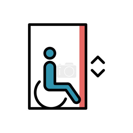 Illustration for Lift  flat icon, vector illustration - Royalty Free Image