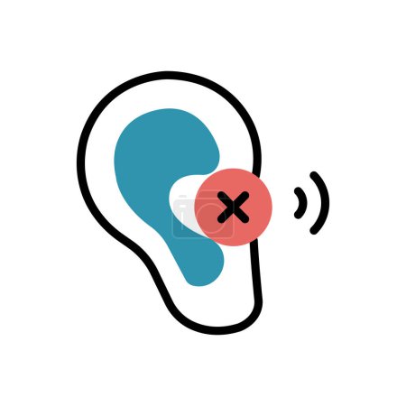 Illustration for Hearing flat icon, vector illustration - Royalty Free Image