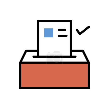Illustration for Voting flat icon, vector illustration - Royalty Free Image