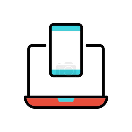 Illustration for Laptop modern icon, vector illustration - Royalty Free Image