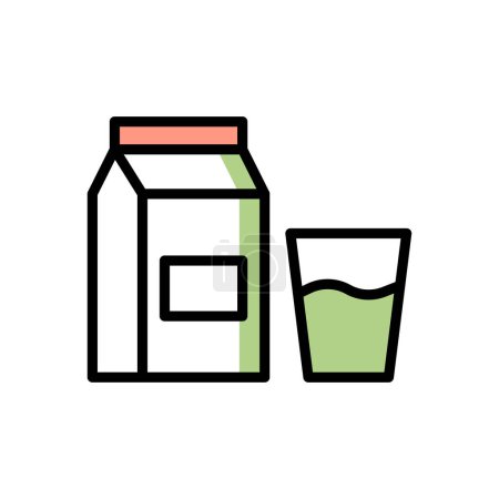 Illustration for Milk pack vector illustration icon background - Royalty Free Image