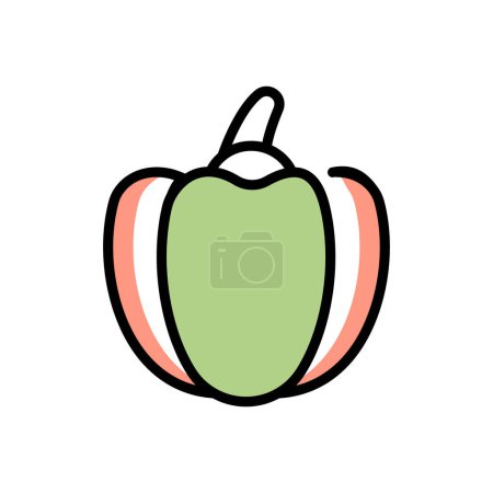Illustration for Capsicum vector illustration icon background - Royalty Free Image