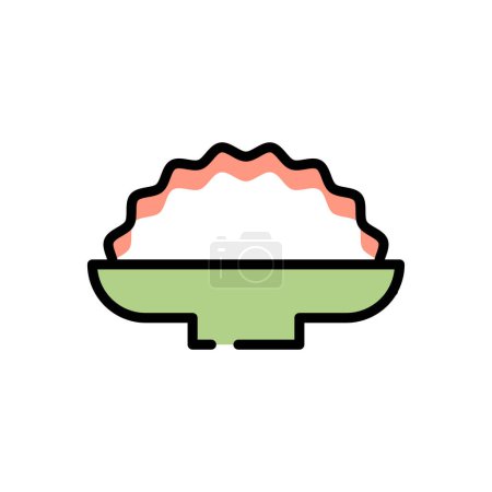 Illustration for Rice vector illustration icon background - Royalty Free Image