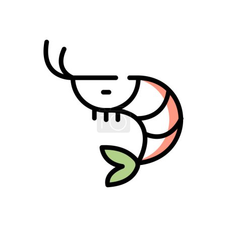 Illustration for Shrimp vector illustration icon background - Royalty Free Image