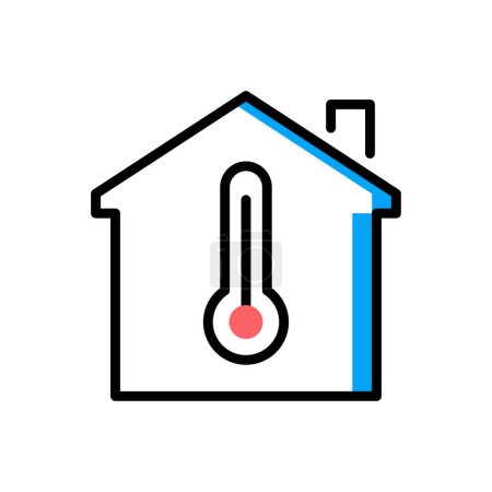 Téléchargez les illustrations : Temperature vector illustration icon background - en licence libre de droit