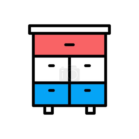 Illustration for Drawers vector illustration icon background - Royalty Free Image