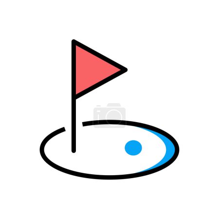 Téléchargez les illustrations : Golf  vector illustration icon background - en licence libre de droit