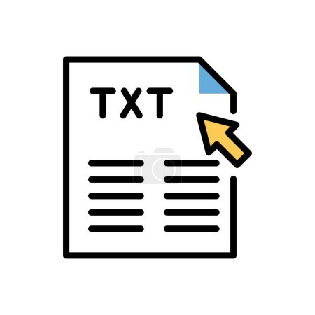 Téléchargez les illustrations : TXT vector illustration icon background - en licence libre de droit