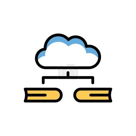 Téléchargez les illustrations : Icône moderne Cloud, illustration vectorielle - en licence libre de droit