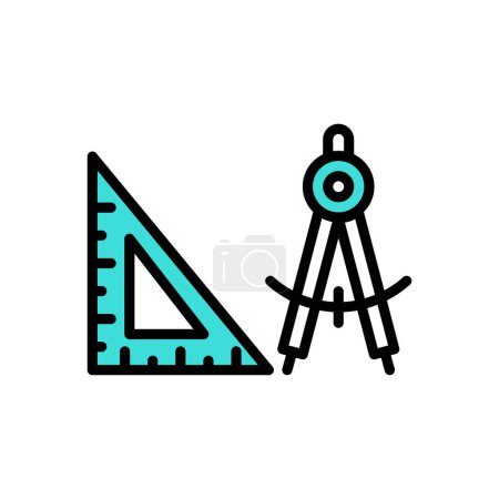Illustration for Compass vector illustration icon background - Royalty Free Image