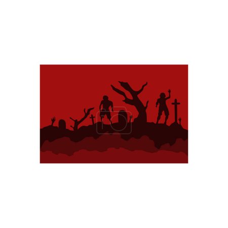 Illustration for Zombies are dead scary. - Royalty Free Image