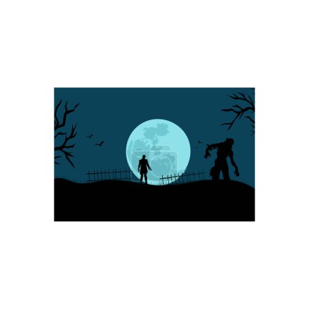 Illustration for Zombies are in the forest. - Royalty Free Image