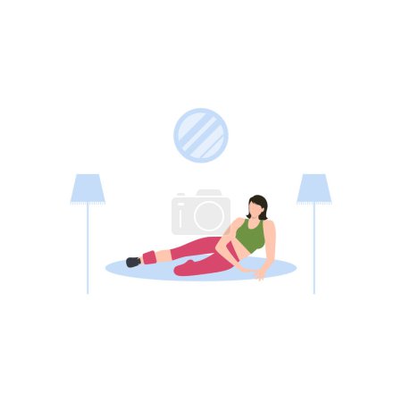 Illustration for The girl is exercising. - Royalty Free Image