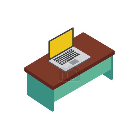 Illustration for Laptop Vector illustration on a background. Premium quality symbols. vector icons for concept and graphic design. - Royalty Free Image
