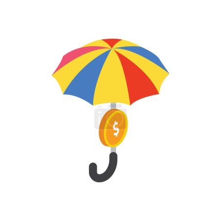 Illustration for Umbrella Vector illustration on a background. Premium quality symbols. vector icons for concept and graphic design. - Royalty Free Image