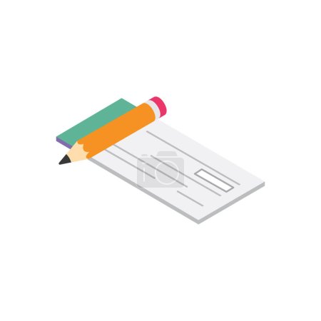 Illustration for Cheque Vector illustration on a background. Premium quality symbols. vector icons for concept and graphic design. - Royalty Free Image