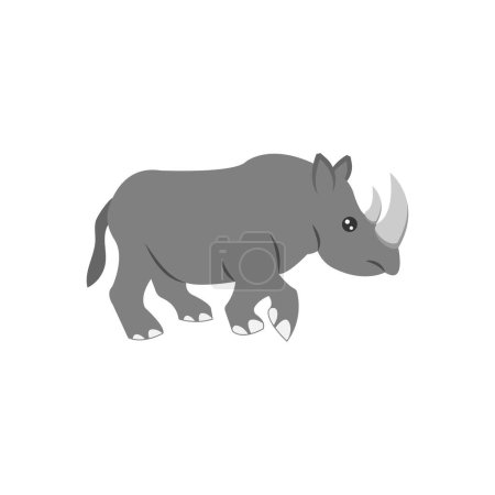 Ilustración de Rinoceronte Ilustración vectorial sobre fondo. Símbolos de calidad premium. iconos vectoriales para el concepto y el diseño gráfico. - Imagen libre de derechos