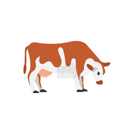 Illustration for Cow Vector illustration on a background. Premium quality symbols. vector icons for concept and graphic design. - Royalty Free Image
