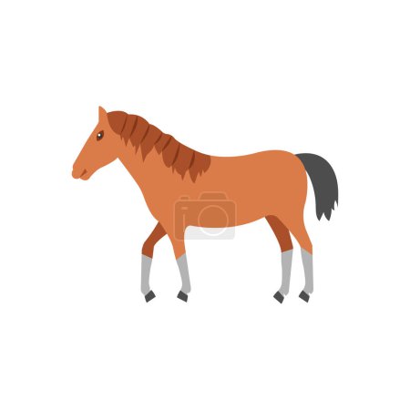 Illustration for Horse Vector illustration on a background. Premium quality symbols. vector icons for concept and graphic design. - Royalty Free Image