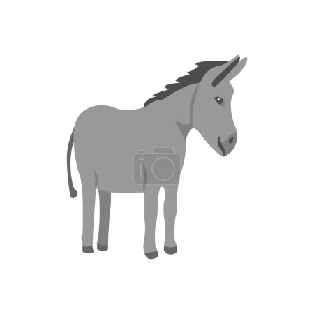 Illustration for Donkey Vector illustration on a background. Premium quality symbols. vector icons for concept and graphic design. - Royalty Free Image