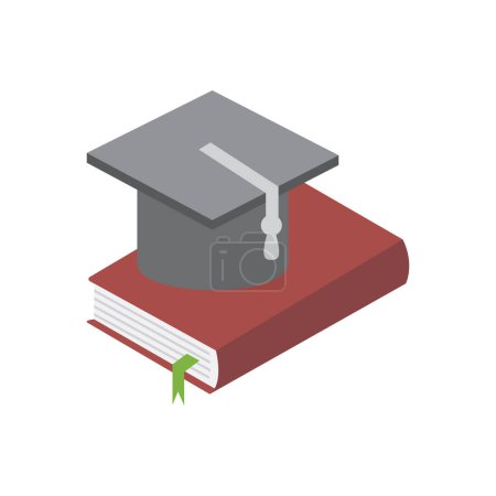 Illustration for Graduation Vector illustration on a background. Premium quality symbols. vector icons for concept and graphic design. - Royalty Free Image