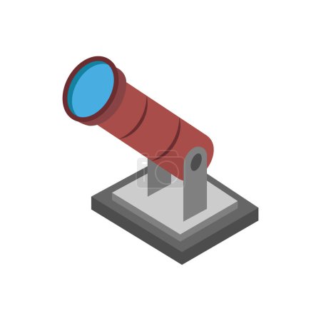 Illustration for Telescope Vector illustration on a background. Premium quality symbols. vector icons for concept and graphic design. - Royalty Free Image