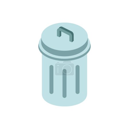 Illustration for Dustbin Vector illustration on a background. Premium quality symbols. vector icons for concept and graphic design. - Royalty Free Image