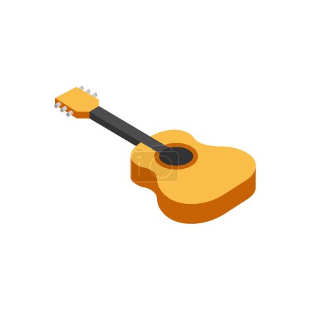 Illustration for Guitar Vector illustration on a background. Premium quality symbols. vector icons for concept and graphic design. - Royalty Free Image