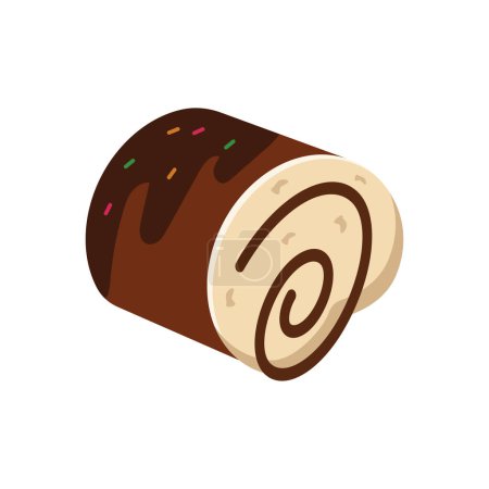 Illustration for Swiss  roll Vector illustration on a background. Premium quality symbols. vector icons for concept and graphic design. - Royalty Free Image